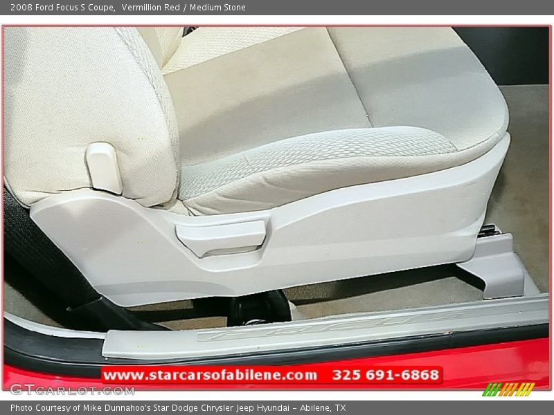 Vermillion Red / Medium Stone 2008 Ford Focus S Coupe