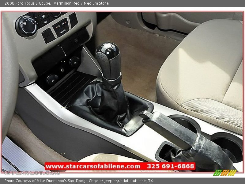 Vermillion Red / Medium Stone 2008 Ford Focus S Coupe