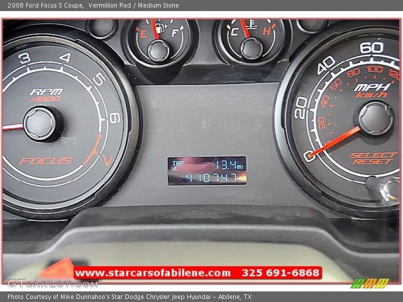 Vermillion Red / Medium Stone 2008 Ford Focus S Coupe