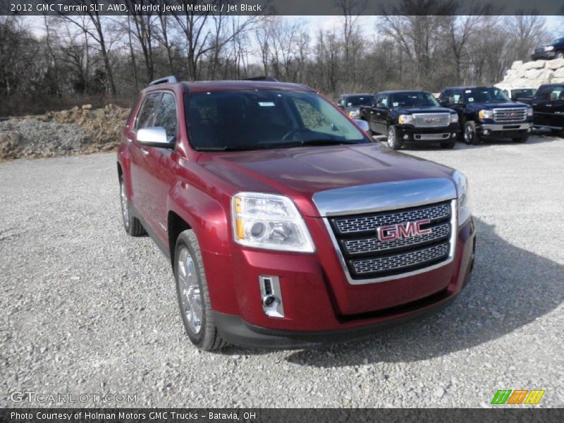 Merlot Jewel Metallic / Jet Black 2012 GMC Terrain SLT AWD