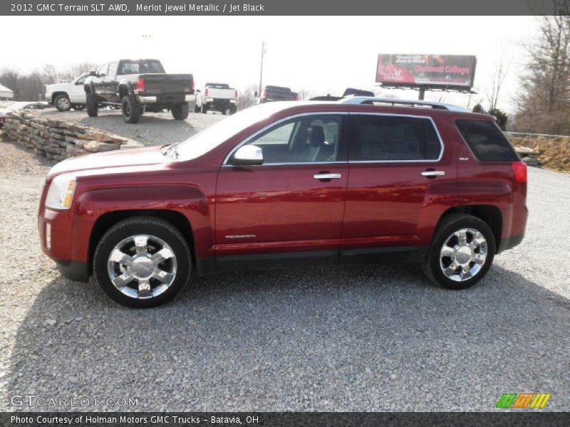 Merlot Jewel Metallic / Jet Black 2012 GMC Terrain SLT AWD
