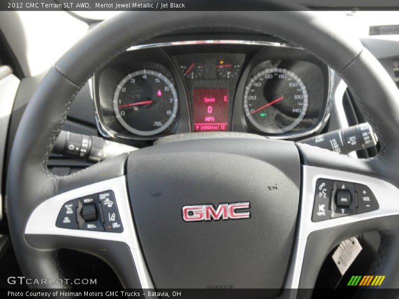 Merlot Jewel Metallic / Jet Black 2012 GMC Terrain SLT AWD