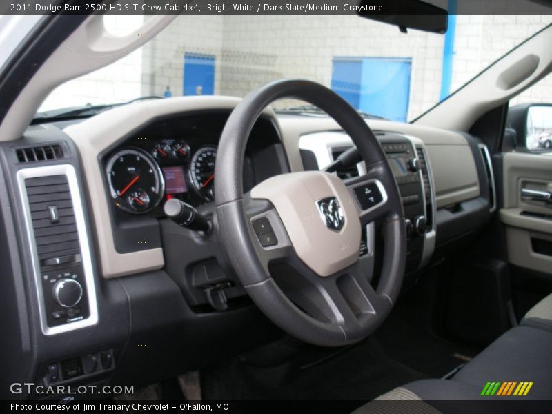 Bright White / Dark Slate/Medium Graystone 2011 Dodge Ram 2500 HD SLT Crew Cab 4x4