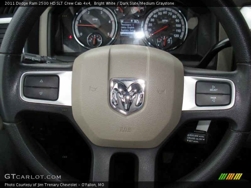 Bright White / Dark Slate/Medium Graystone 2011 Dodge Ram 2500 HD SLT Crew Cab 4x4