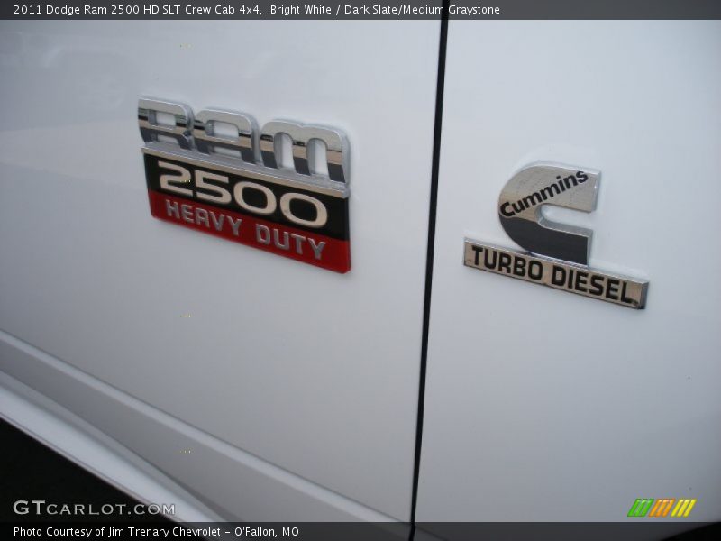 Bright White / Dark Slate/Medium Graystone 2011 Dodge Ram 2500 HD SLT Crew Cab 4x4