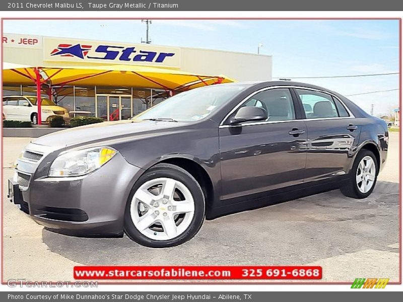Taupe Gray Metallic / Titanium 2011 Chevrolet Malibu LS