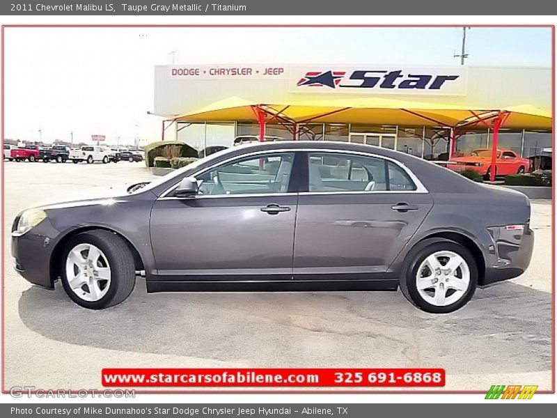 Taupe Gray Metallic / Titanium 2011 Chevrolet Malibu LS