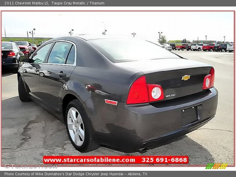 Taupe Gray Metallic / Titanium 2011 Chevrolet Malibu LS