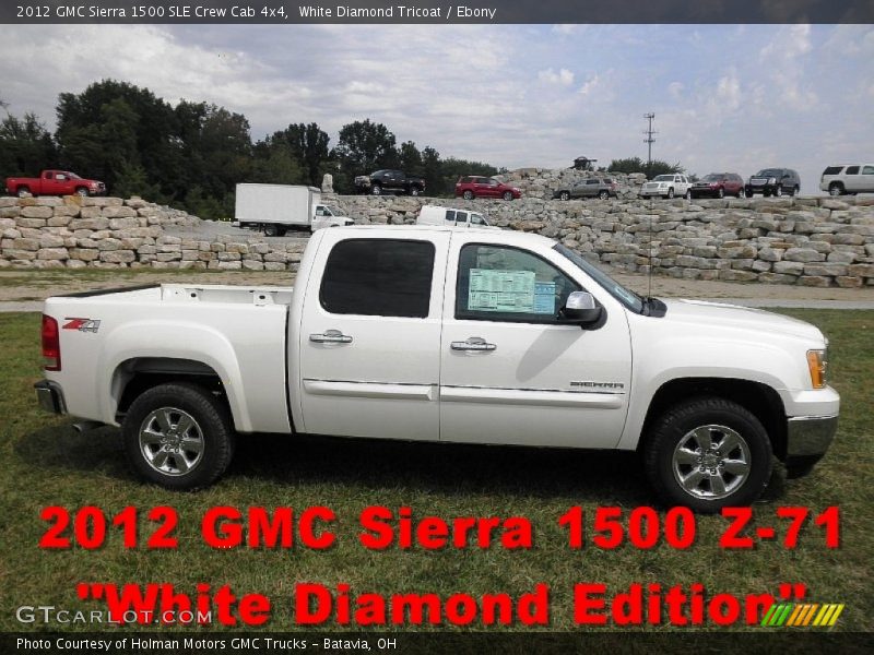 White Diamond Tricoat / Ebony 2012 GMC Sierra 1500 SLE Crew Cab 4x4
