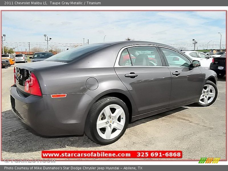 Taupe Gray Metallic / Titanium 2011 Chevrolet Malibu LS