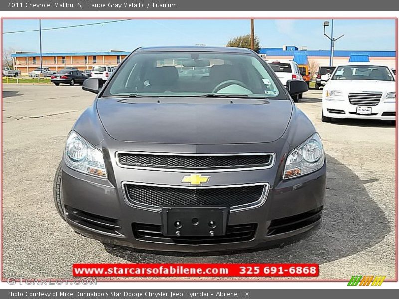 Taupe Gray Metallic / Titanium 2011 Chevrolet Malibu LS