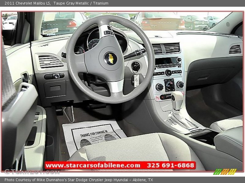 Taupe Gray Metallic / Titanium 2011 Chevrolet Malibu LS