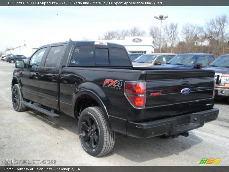 Tuxedo Black Metallic / FX Sport Appearance Black/Red 2012 Ford F150 FX4 SuperCrew 4x4