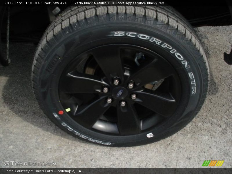 Tuxedo Black Metallic / FX Sport Appearance Black/Red 2012 Ford F150 FX4 SuperCrew 4x4