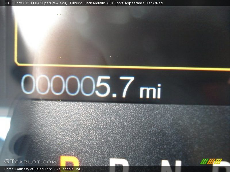 Tuxedo Black Metallic / FX Sport Appearance Black/Red 2012 Ford F150 FX4 SuperCrew 4x4