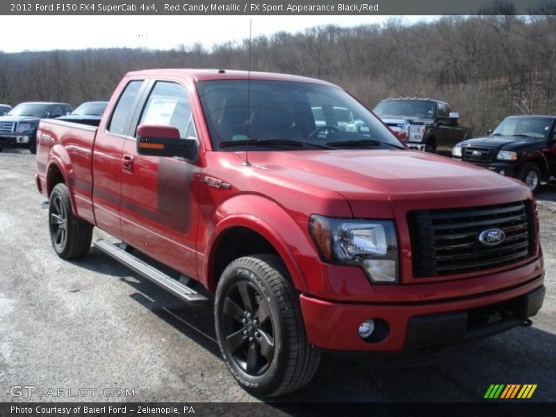 Red Candy Metallic / FX Sport Appearance Black/Red 2012 Ford F150 FX4 SuperCab 4x4