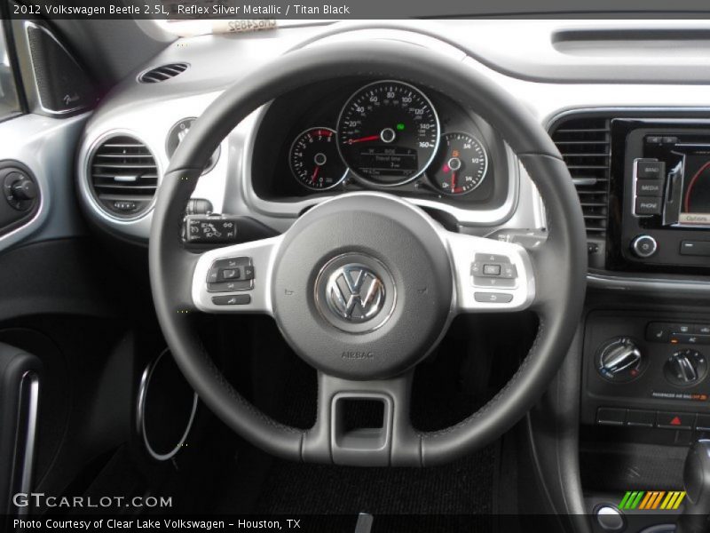 Reflex Silver Metallic / Titan Black 2012 Volkswagen Beetle 2.5L