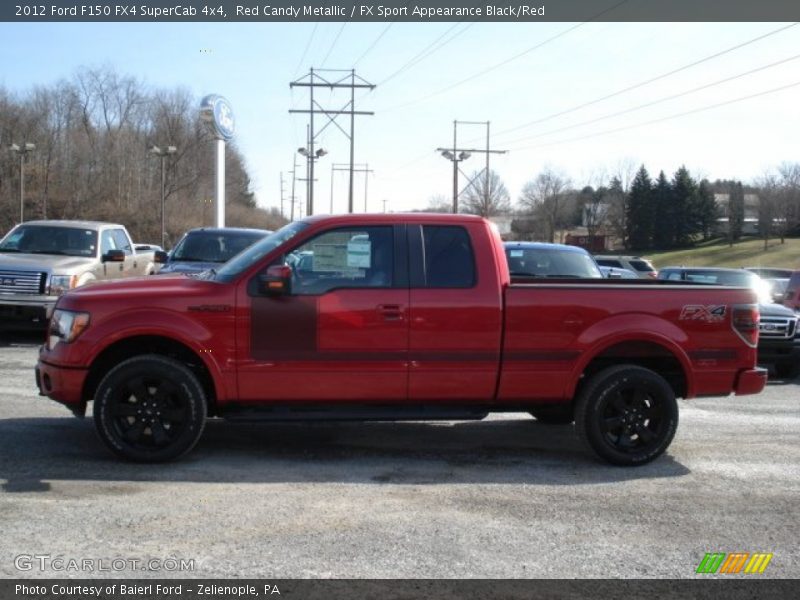 Red Candy Metallic / FX Sport Appearance Black/Red 2012 Ford F150 FX4 SuperCab 4x4