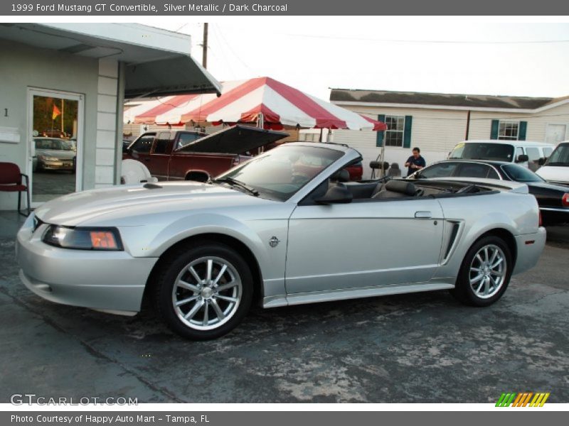Silver Metallic / Dark Charcoal 1999 Ford Mustang GT Convertible