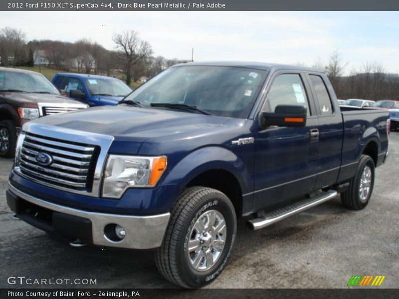 Dark Blue Pearl Metallic / Pale Adobe 2012 Ford F150 XLT SuperCab 4x4