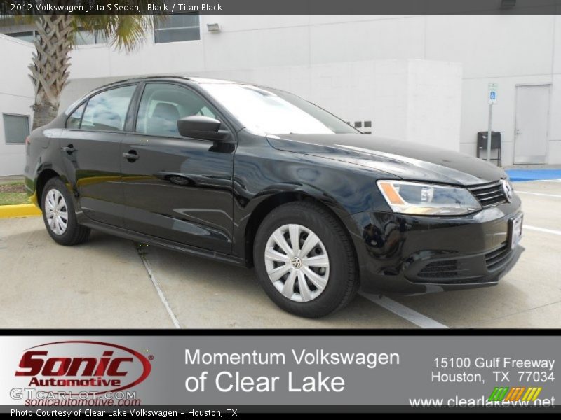 Black / Titan Black 2012 Volkswagen Jetta S Sedan