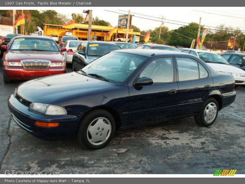 Pacific Blue Metallic / Charcoal 1997 Geo Prizm