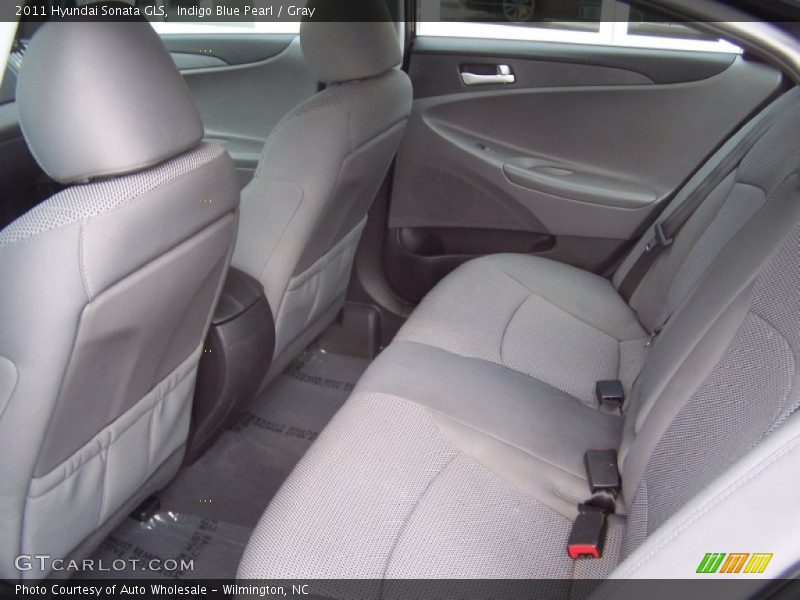 Indigo Blue Pearl / Gray 2011 Hyundai Sonata GLS