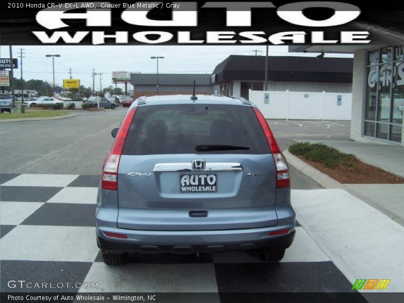 Glacier Blue Metallic / Gray 2010 Honda CR-V EX-L AWD