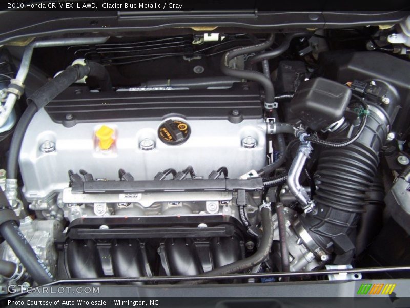 Glacier Blue Metallic / Gray 2010 Honda CR-V EX-L AWD