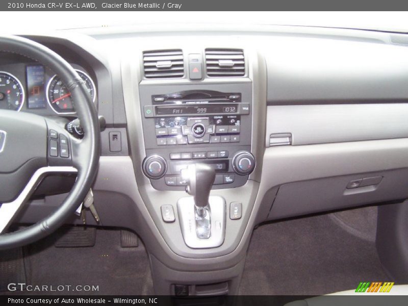 Glacier Blue Metallic / Gray 2010 Honda CR-V EX-L AWD