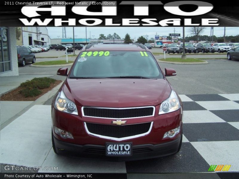 Red Jewel Metallic / Ebony/Ebony 2011 Chevrolet Traverse LT