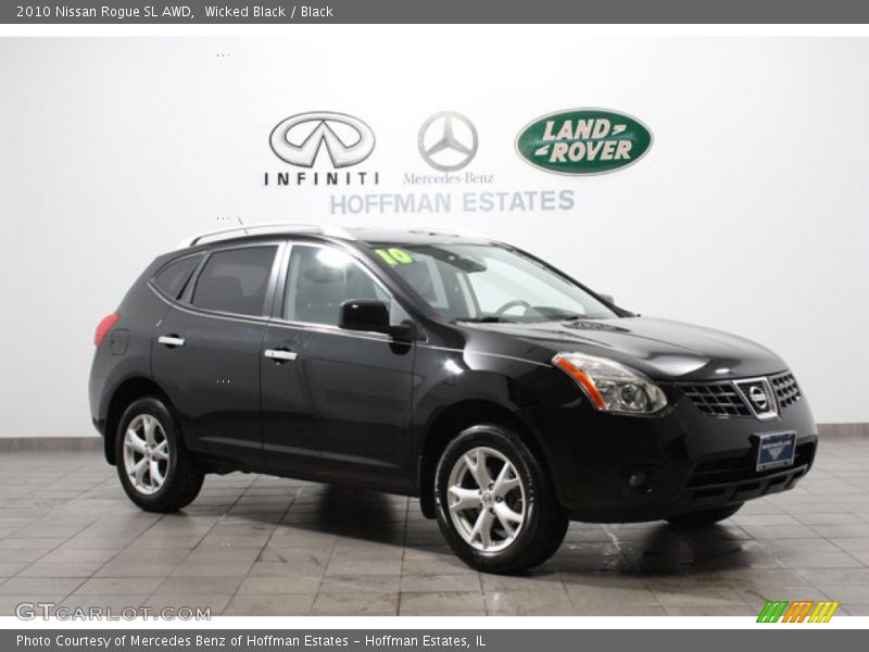 Wicked Black / Black 2010 Nissan Rogue SL AWD