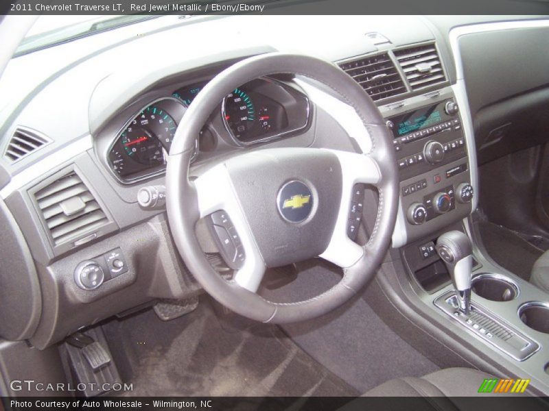 Red Jewel Metallic / Ebony/Ebony 2011 Chevrolet Traverse LT