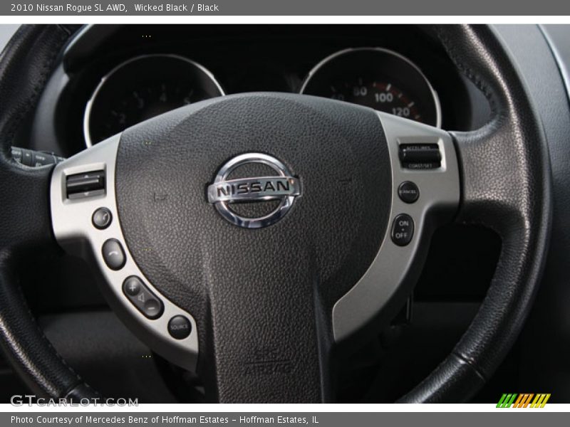 Wicked Black / Black 2010 Nissan Rogue SL AWD
