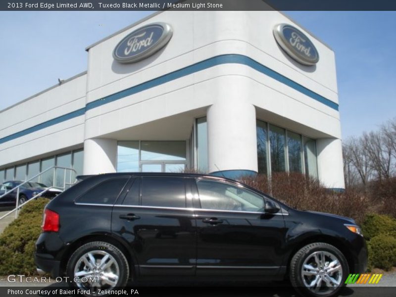 Tuxedo Black Metallic / Medium Light Stone 2013 Ford Edge Limited AWD
