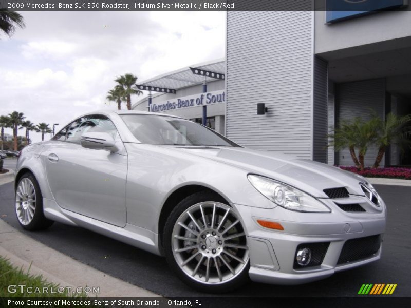 Iridium Silver Metallic / Black/Red 2009 Mercedes-Benz SLK 350 Roadster