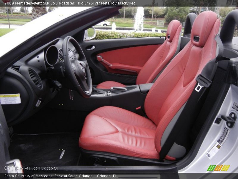 Iridium Silver Metallic / Black/Red 2009 Mercedes-Benz SLK 350 Roadster
