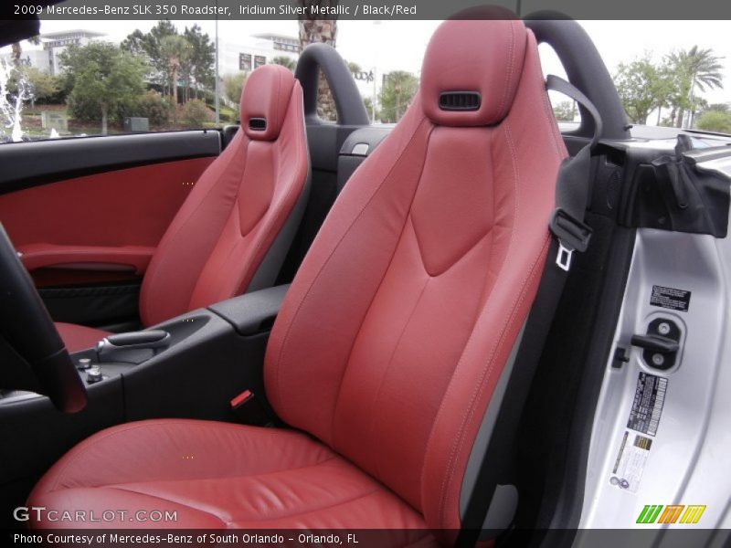 Iridium Silver Metallic / Black/Red 2009 Mercedes-Benz SLK 350 Roadster