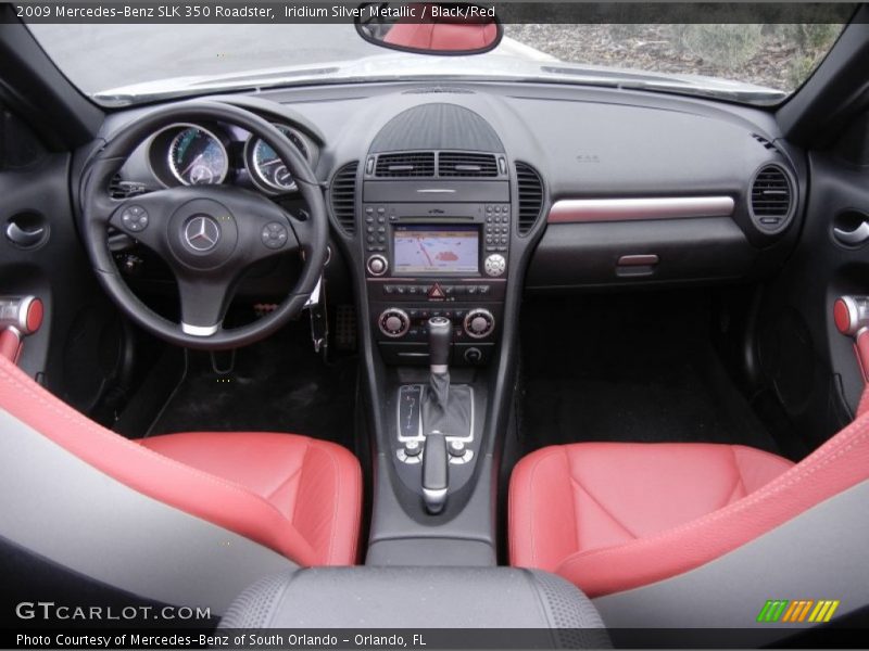 Iridium Silver Metallic / Black/Red 2009 Mercedes-Benz SLK 350 Roadster