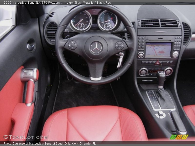 Iridium Silver Metallic / Black/Red 2009 Mercedes-Benz SLK 350 Roadster