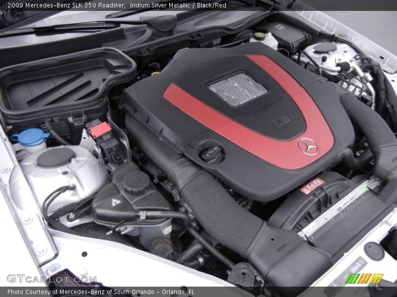 Iridium Silver Metallic / Black/Red 2009 Mercedes-Benz SLK 350 Roadster