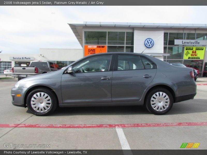 Platinum Grey Metallic / Art Grey 2008 Volkswagen Jetta S Sedan