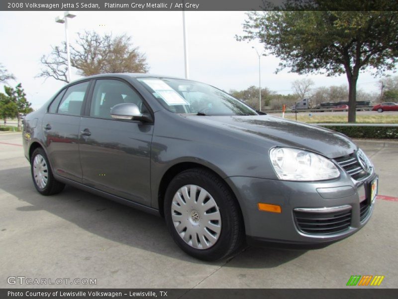Platinum Grey Metallic / Art Grey 2008 Volkswagen Jetta S Sedan