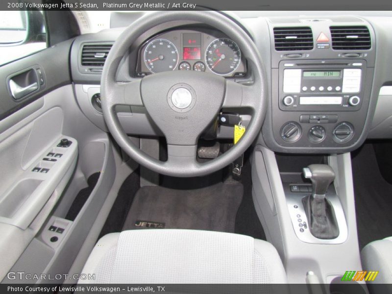 Platinum Grey Metallic / Art Grey 2008 Volkswagen Jetta S Sedan