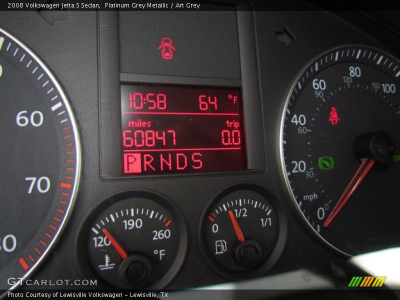 Platinum Grey Metallic / Art Grey 2008 Volkswagen Jetta S Sedan