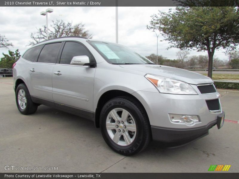 Silver Ice Metallic / Ebony 2010 Chevrolet Traverse LT