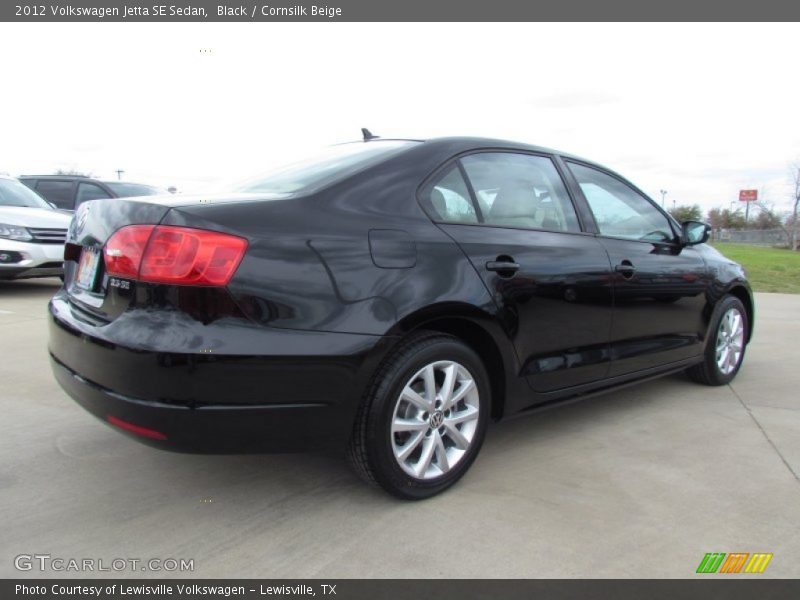 Black / Cornsilk Beige 2012 Volkswagen Jetta SE Sedan