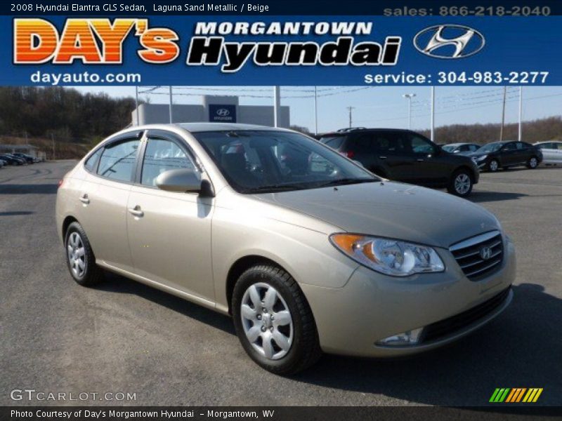 Laguna Sand Metallic / Beige 2008 Hyundai Elantra GLS Sedan