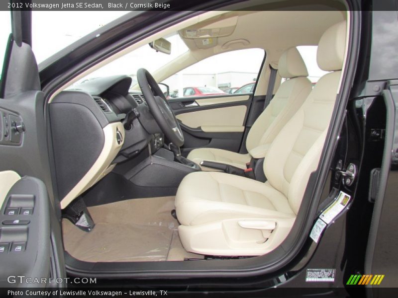 Black / Cornsilk Beige 2012 Volkswagen Jetta SE Sedan
