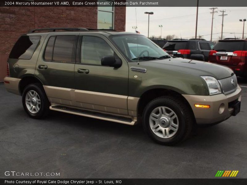 Estate Green Metallic / Medium Dark Parchment 2004 Mercury Mountaineer V8 AWD